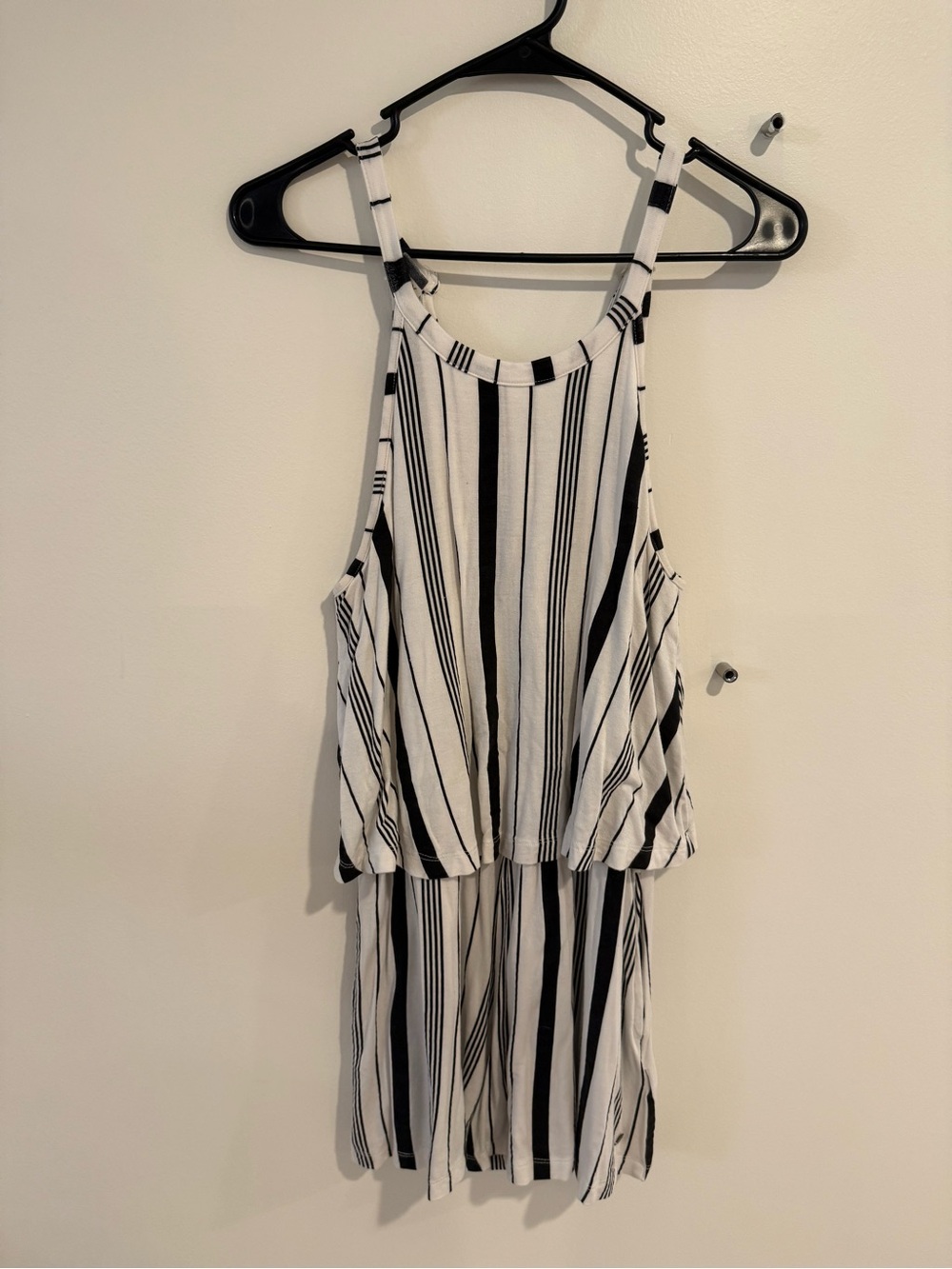 Roxy Black & White Striped Girls Romper